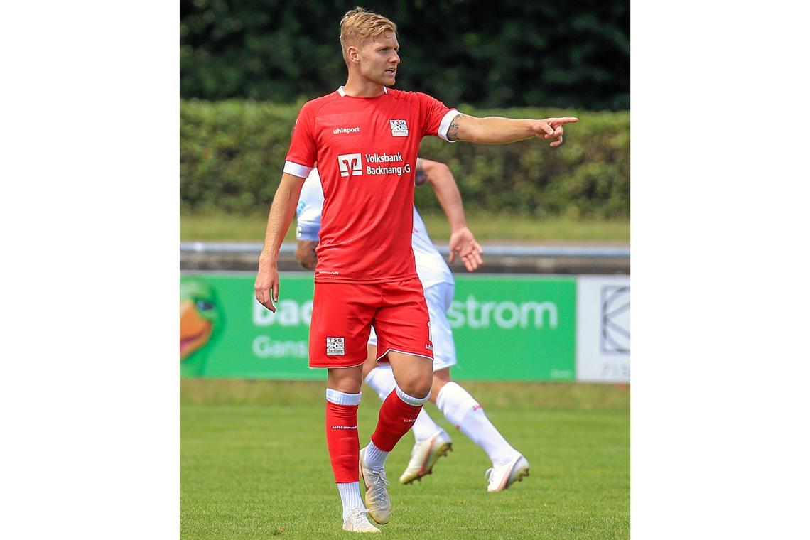 TSG Backnang: Sebastian Gleißner ist gekommen, um nun lange zu bleiben Zurück und wieder Taktgeber im Mittelfeld der TSG: Sebastian Gleißner. Foto: Alexander Becher