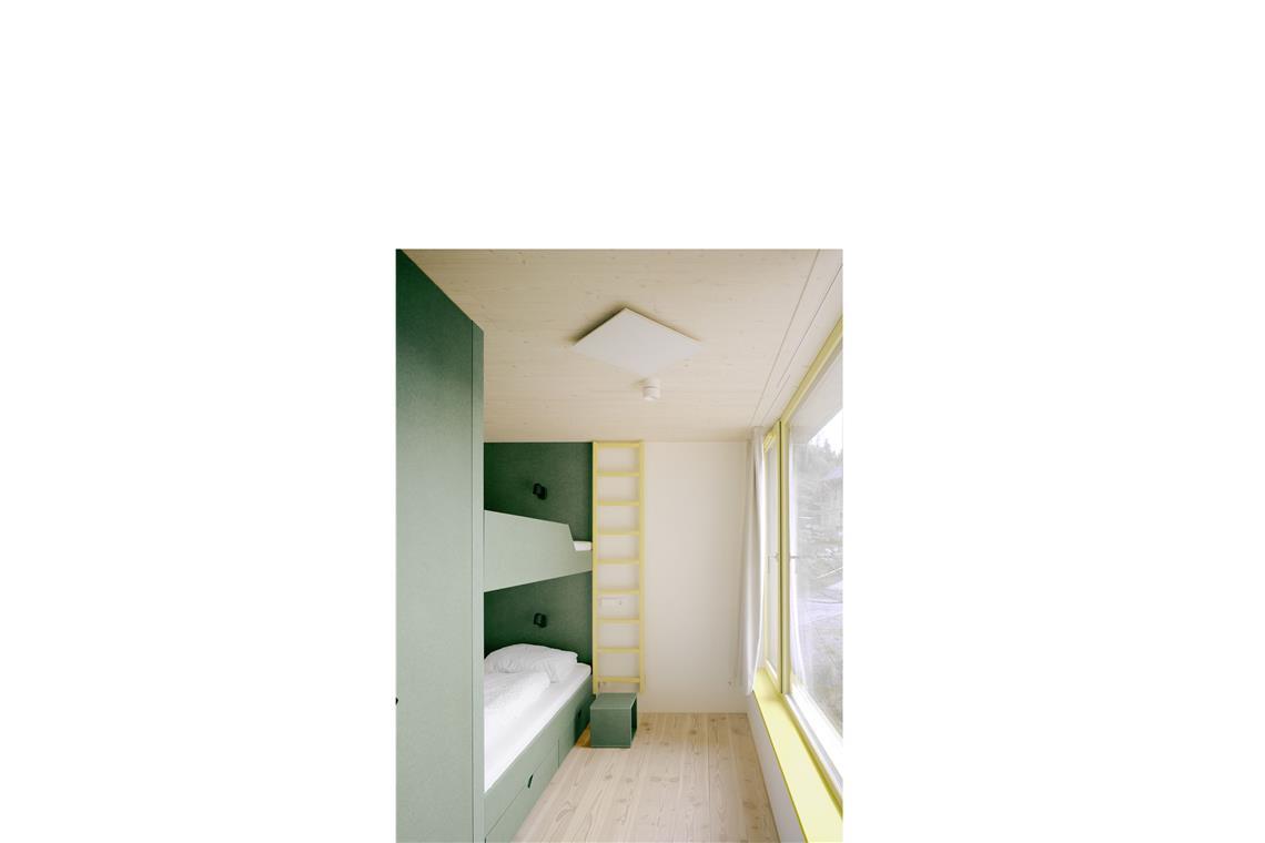 8 der interessantesten Schlafzimmer in Stuttgart und der Region . . . sind passend zur Umgebung einige Einbauten, darunter auch das Stockbett für die Jugend.