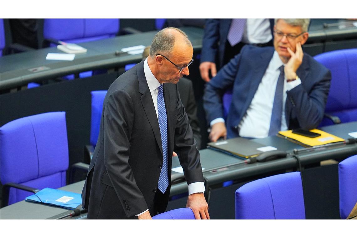 18 Stimmen aus der Koalition fehlen Merz im ersten Wahlgang bei der Kanzlerwahl. (Archivbild)