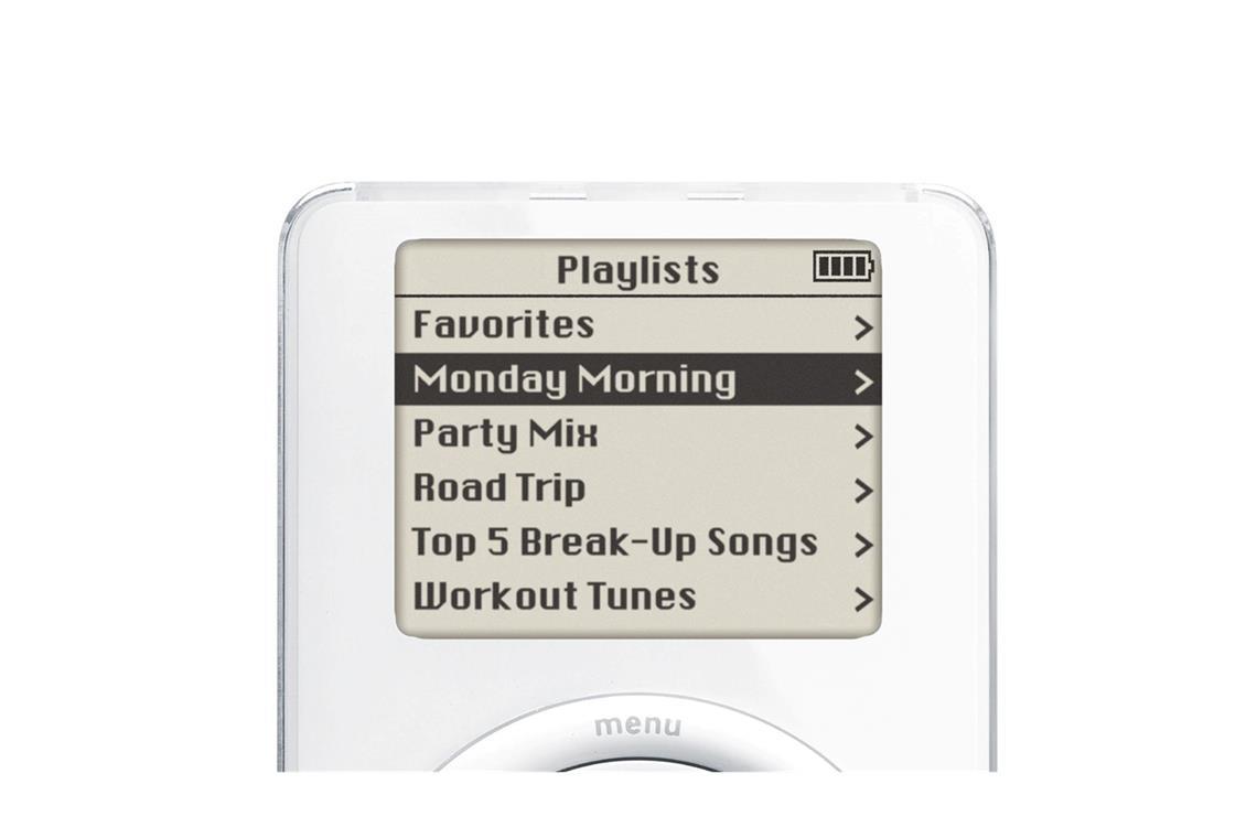2001: Der erste iPod konnte rund 1.000 Musikstücke speichern.