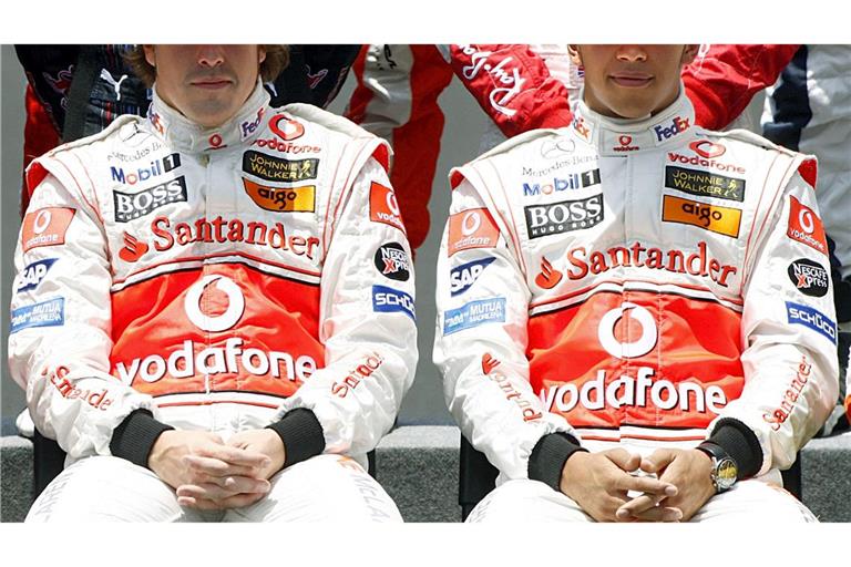 2007 verspielten Fernando Alonso (l) und Lewis Hamilton die Fahrer-WM.