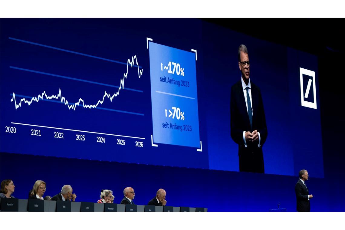 2025 hatte die Deutsche Bank mit gut 9,7 Milliarden Euro das höchste Vorsteuerergebnis ihrer Geschichte erzielt.