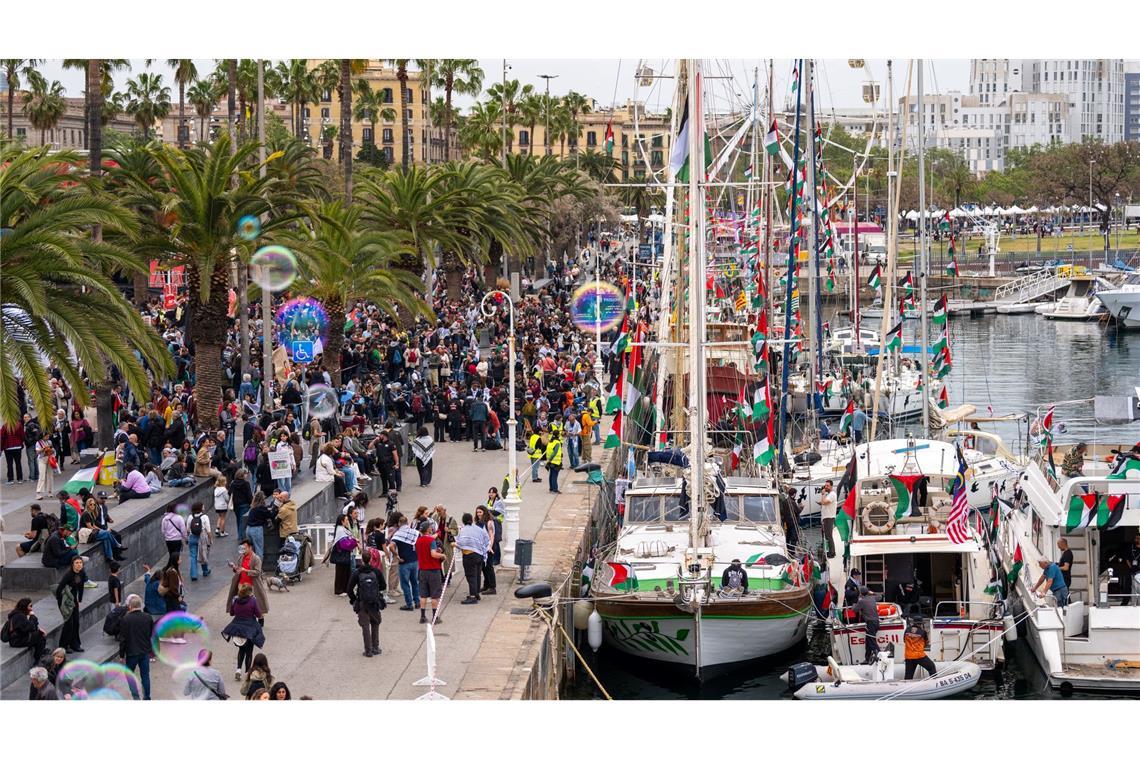 39 Boote der GSF-Flotte liefen in Barcelona aus. (Archivbild)
