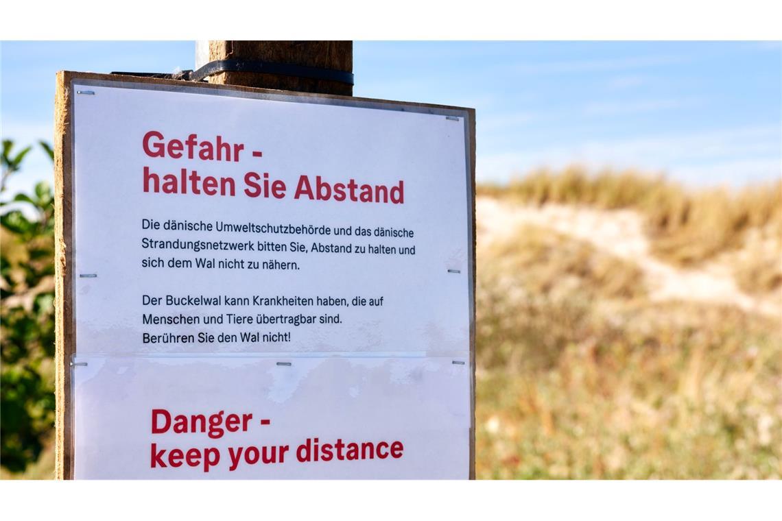 Achtung, Ansteckungsgefahr! Die Behörden klären auf Deutsch auf.