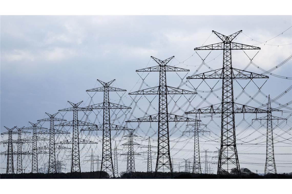 Adern der Stromversorgung - Freileitungen und Masten. (Symbolbild)