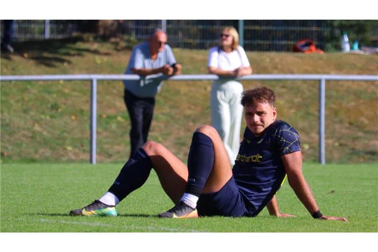 Adrian Körtge Corral vom TSV Ehningen ist nach der 1:3-Niederlage enttäuscht.