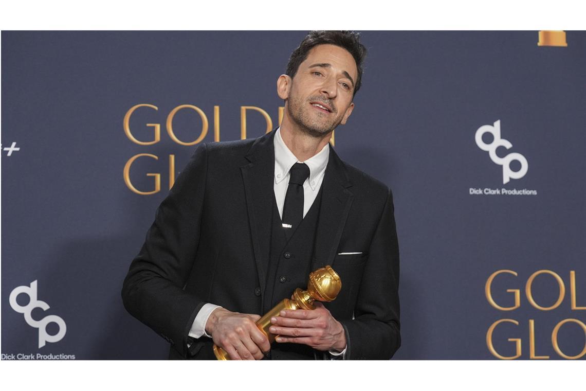 Das sind die Gewinner der Trophäen-Show Adrien Brody setzt sich in „The Brutalist“ mit den Folgen des Holocaust auseinander. So berührend, dass er den Golden Globe als bester Drama-Darsteller holte.