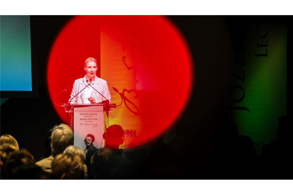 AfD-Chefin Alice Weidel findet Orbans Kurs im Ukraine-Krieg richtig.
