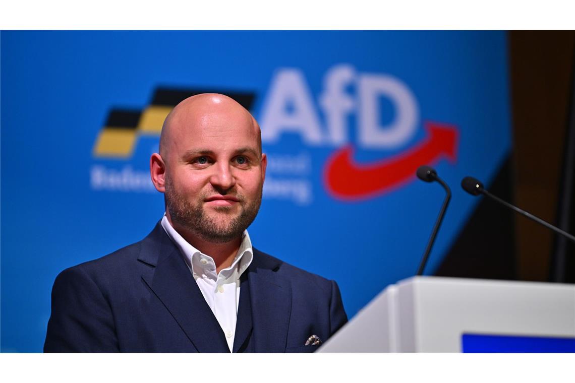 AfD-Co-Chef Markus Frohnmaier tritt als Spitzenkandidat für die Partei zur Landtagswahl an.