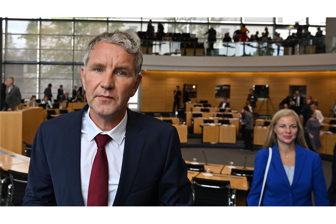 AfD kündigt Sonderplenum zum geplanten Finanzpaket an AfD-Fraktionschef Björn Höcke verglich das Finanzpaket mit einem „staatspolitischen Amoklauf“ (Archivbild)