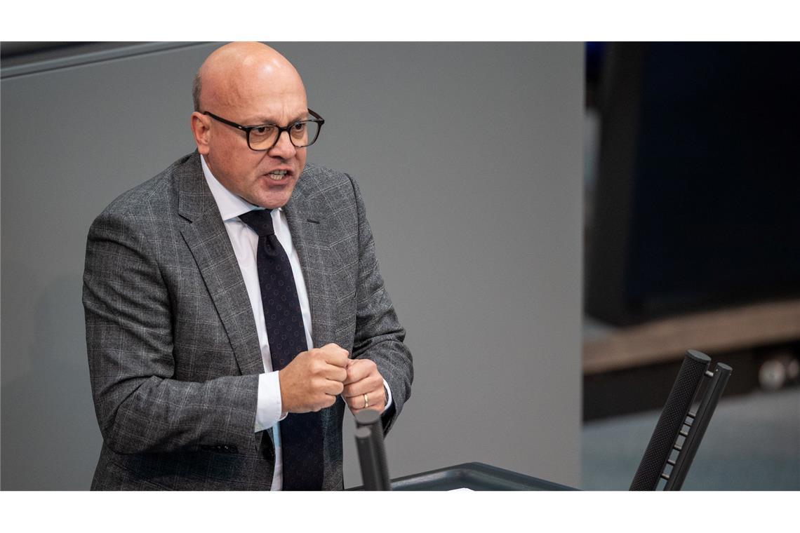 Debatte um Syrien-Flüchtlinge: Faeser gegen Spekulationen Alexander Throm (CDU) ist innenpolitischer Sprecher der Unionsfraktion. (Archivbild)