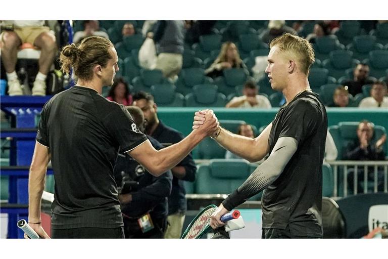 Alexander Zverev hatte bei seinem Auftaktsieg in Miami keine Probleme mit Gegner Martin Damm.