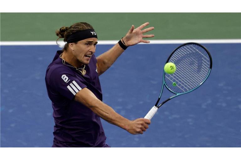 Alexander Zverev spielt am Samstag bei den US Open um den Einzug ins Achtelfinale.