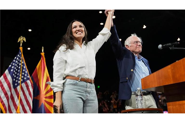 Alexandria Ocasio-Cortez ist am Wochenende gemeinsam mit Sanders aufgetreten. (Archivbild)