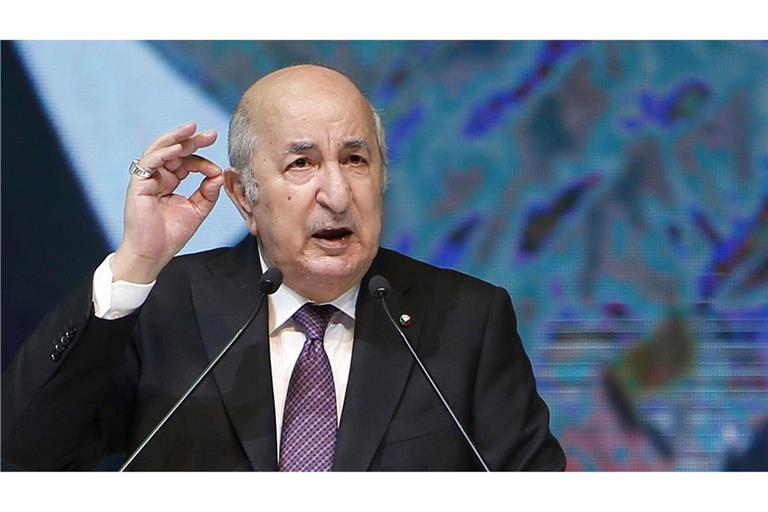 Algeriens Präsident Abdelmadjid Tebboune reagierte betroffen.