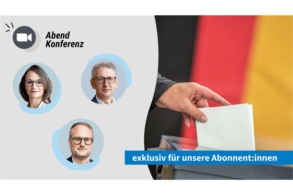 Neuwahlen im Februar – kommt Deutschland aus der Krise? Am 20. November beantwortet unsere Expertenrunde aus der Redaktion die Fragen der Abonnentinnen und Abonnenten.