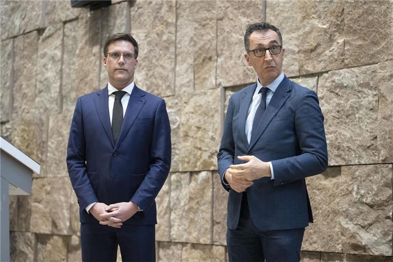 Am Dienstag herrschte noch Harmonie, dann verhakten sich die Gespräche von Manuel Hagel (CDU) und Cem Özdemir (Grüne) wieder.