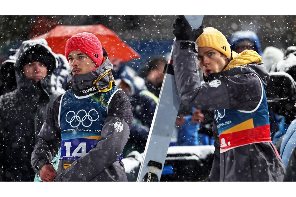 Am Ende ärgerten sich Philipp Raimund (l) und Andreas Wellinger.