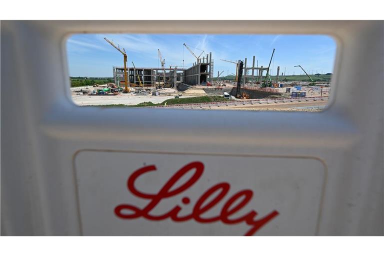 Am neuen Standort des US-Konzerns Eli Lilly im rheinland-pfälzischen Alzey laufen die Bauarbeiten - nun sollen die Investitionen halbiert werden (Archivbild)