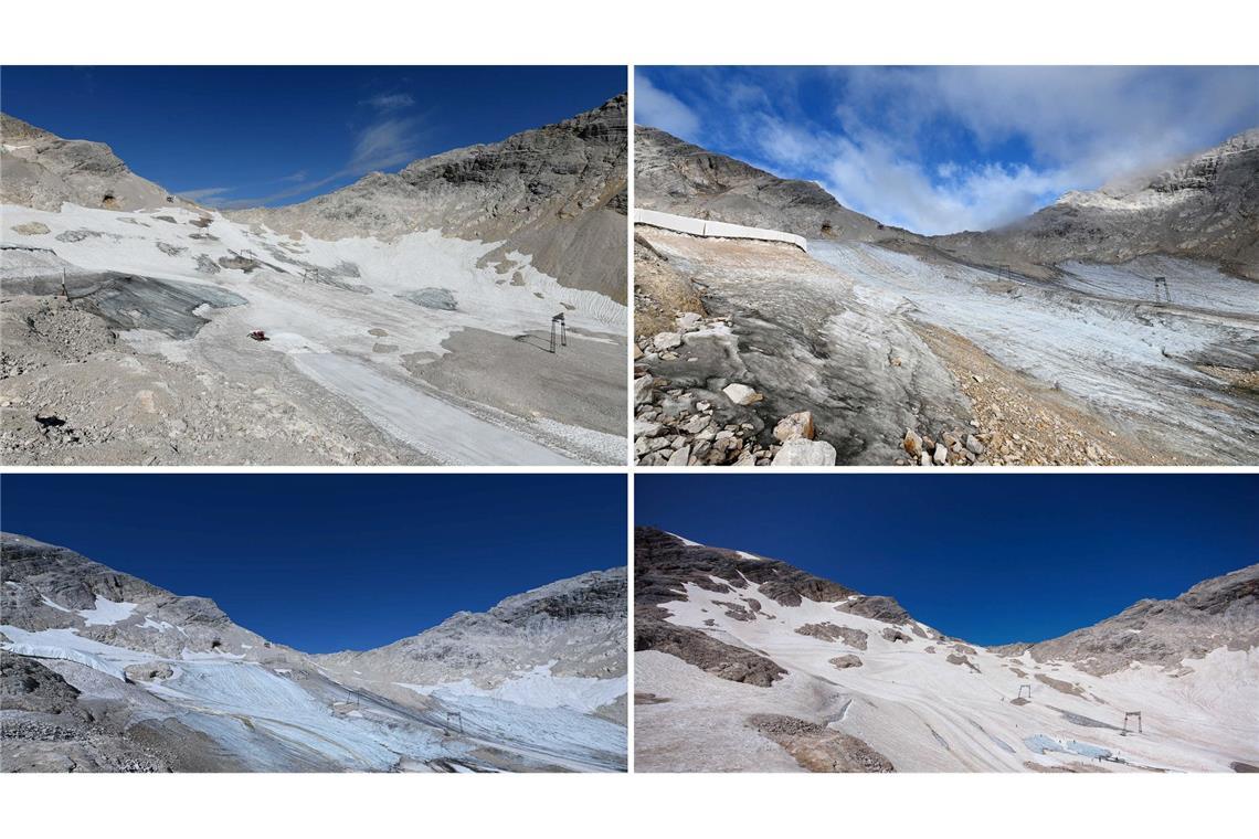 Am Nördlichen Schneeferner lag bis in den Juli Altschnee und ließ den Gletscher größer aussehen. (Archivbild)
