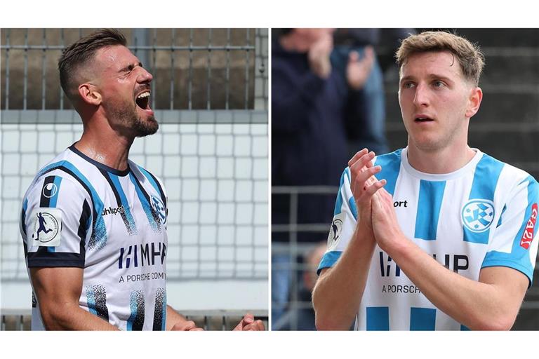 Am Saisonende ist Schluss bei den Kickers: David Braig (li.), Meris Skenderovic.