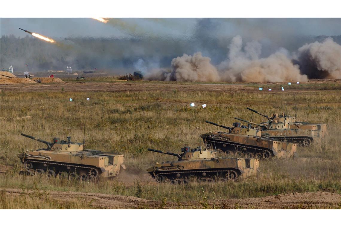 Am Sapad-Manöver 2021 waren 200 000 Soldaten aus Russland und Belarus beteiligt. (Archivbild)