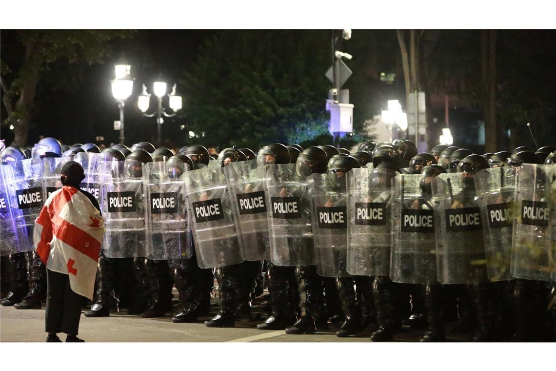 Am Wochenende kam es in Georgien erneut zu Massenprotesten.