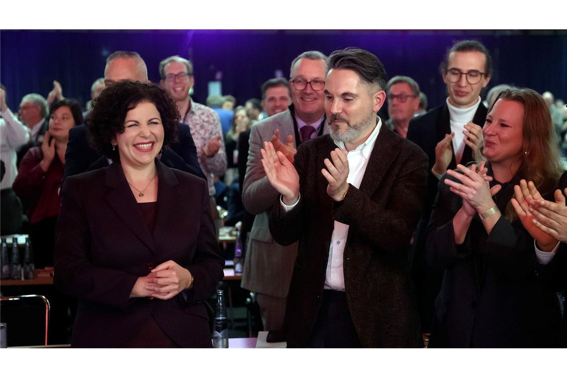 Amira Mohamed Ali und Fabio De Masi sind die neue Doppelspitze. (Archivbild)