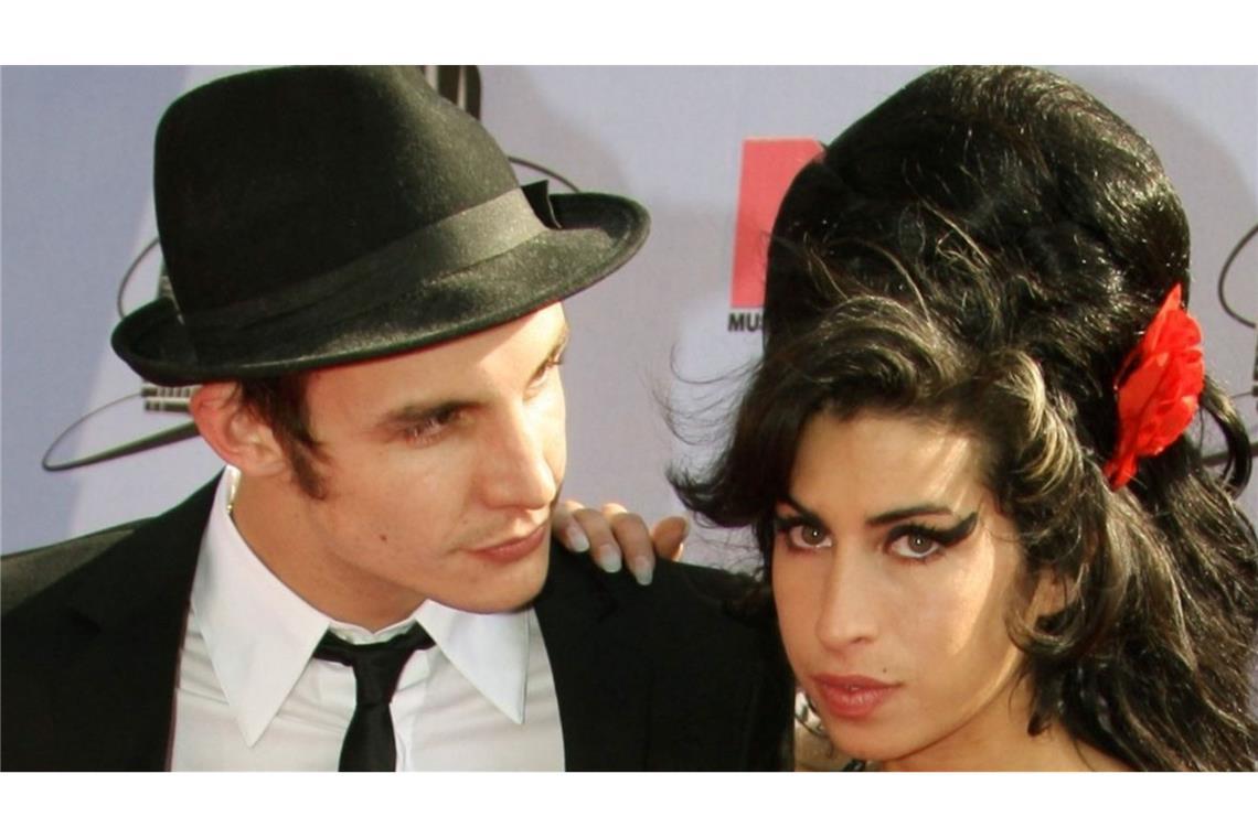 Berühmte Breakup-Alben der Popmusik Amy Winehouse und ihr Ehemann Blake Fielder-Civil im Jahr 2017.