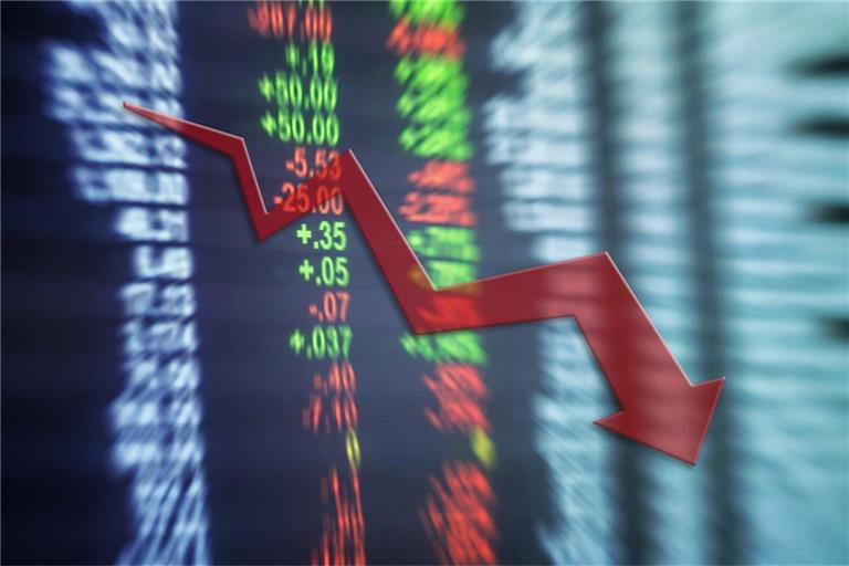 An der Börse geht es nach unten.