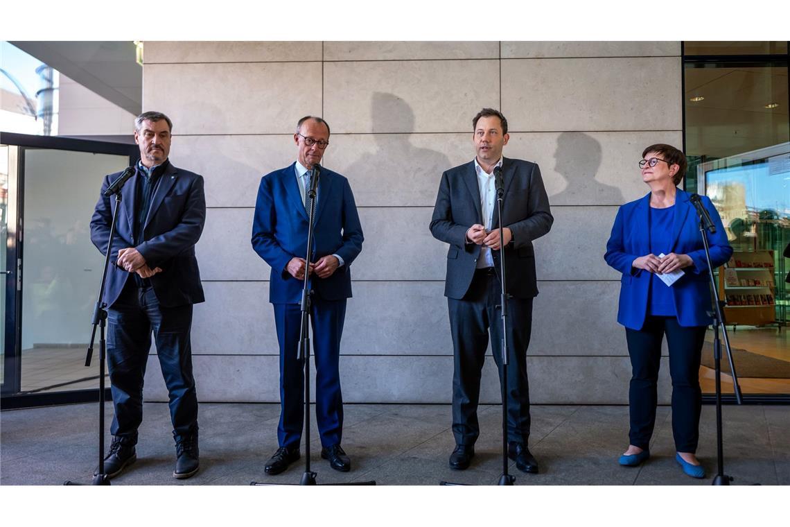 Chef-Koalitionsverhandler vor Schlussrunde unter Druck An diesem Montag gehen die Koalitionsverhandlungen von CDU, CSU und SPD in die voraussichtliche Schlussrunde.