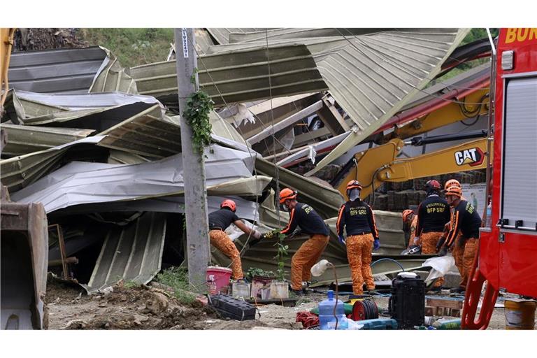 Anhaltende Regenfälle machten den Müllberg nach Angaben der Stadtverwaltung instabil.