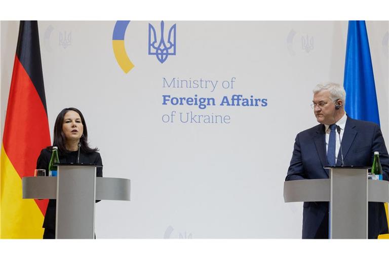 Annalena Baerbock ist zum Abschiedsbesuch in der Ukraine.