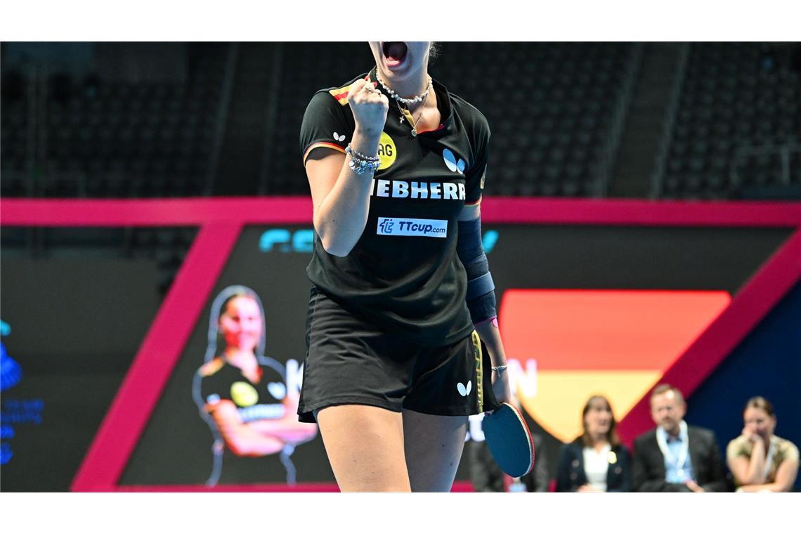 Bilder des Tages Annett Kaufmann jubelt bei der Tischtennis-EM. Mit zehn Titeln sind die deutschen Frauen Rekord-Europameisterinnen.