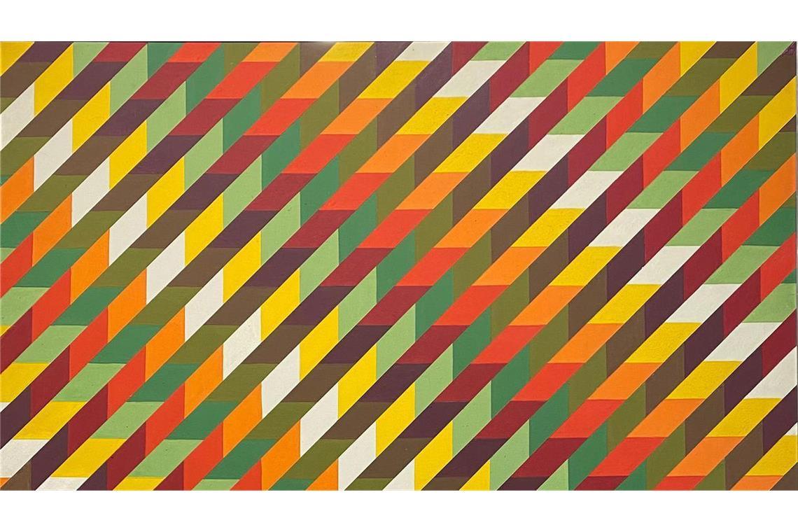 In Stuttgart: Frische Blicke auf Anton Stankowski Anton Stankowski, Zellenstufen grün - rot, 1972