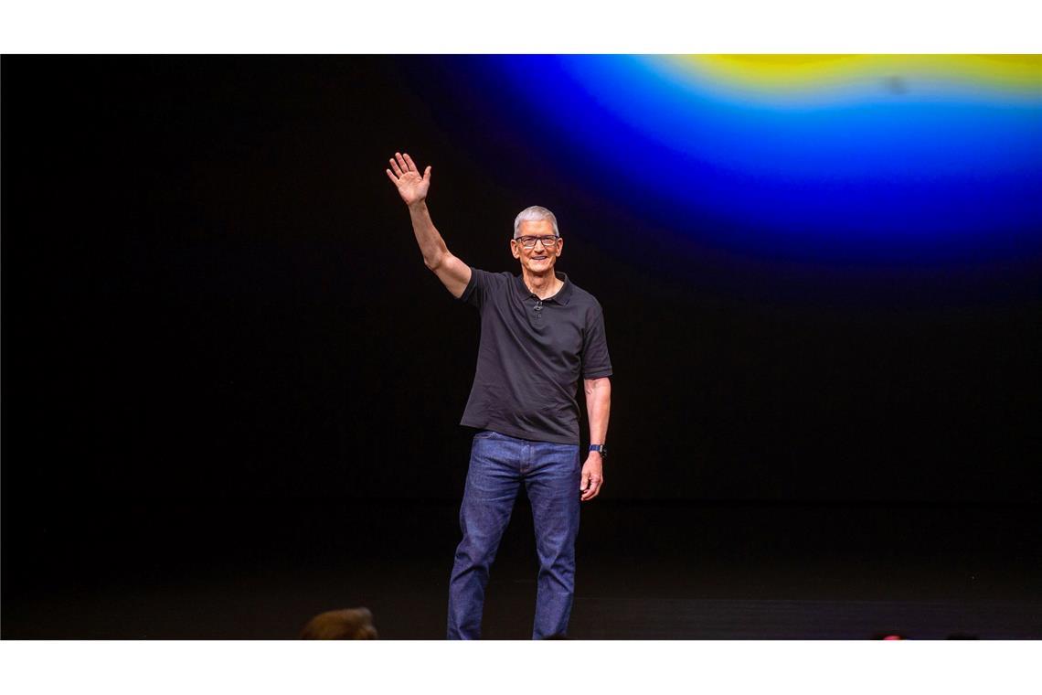 Apple-Chef Tim Cook begrüßte die Anwesenden im Hauptquartier in Cupertino. (Archivbild)