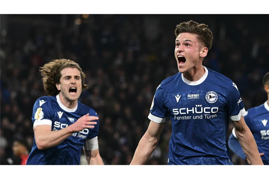 Drittligist Bielefeld schlägt Leverkusen und steht erstmals im Finale Arminia Bielefeld steht nach dem Sieg gegen Leverkusen erstmals im DFB-Pokal-Halbfinale.