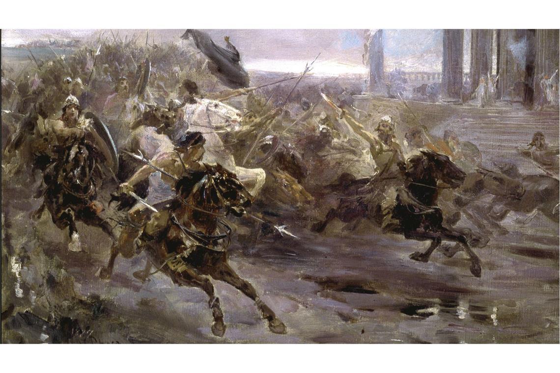 „Attila, König der Hunnen“, Gemälde von Ulpiano Checa, 1887.