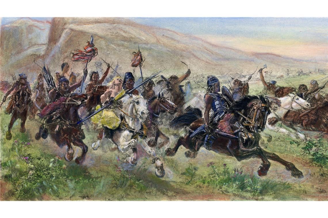 Schrecken der Antike: Woher stammen die Hunnen? „Attila, König der Hunnen“, Gemälde von Ulpiano Checa, 1887.
