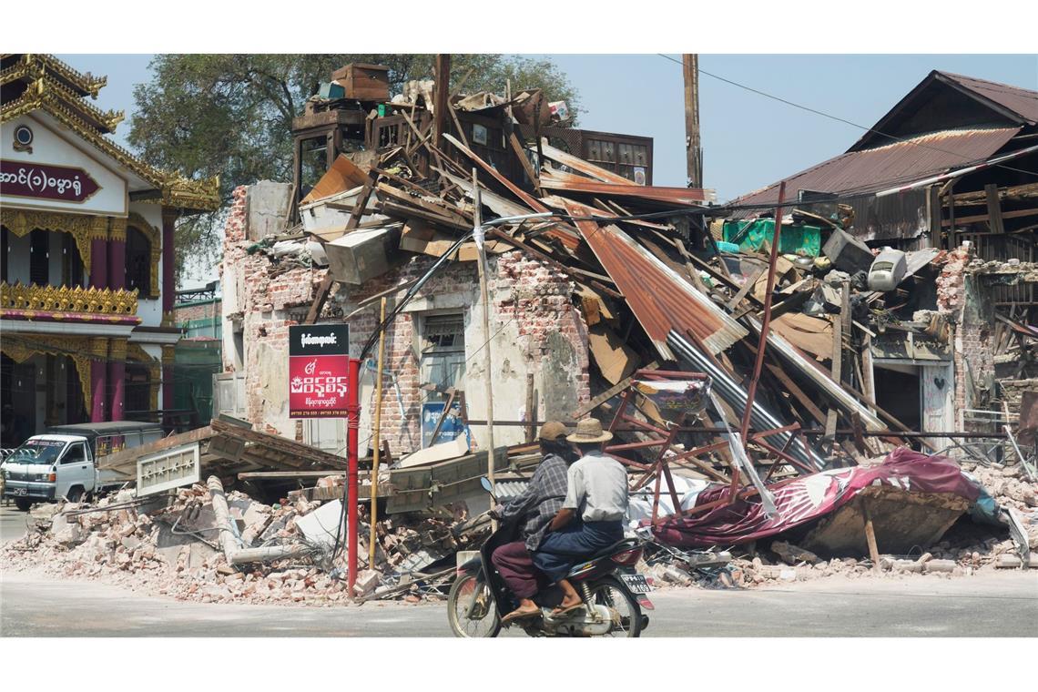 Sorge um Erdbeben-Vermisste in Bangkok und Myanmar Auch am Sonntag gab es Nachbeben in Myanmar.