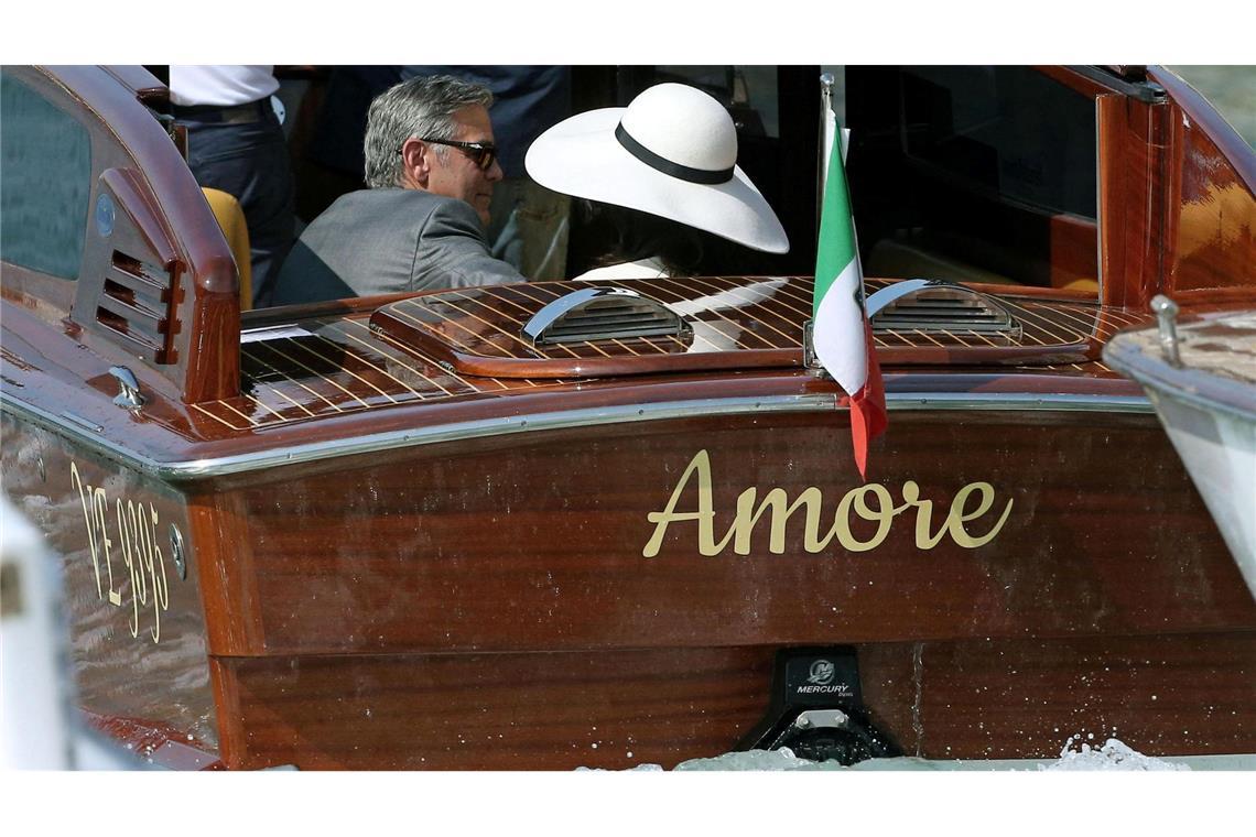 "Kein Raum für Bezos" - Venedig streitet über Promi-Hochzeit Auch Amal und George Clooney haben in Venedig geheiratet. (Archivbild)