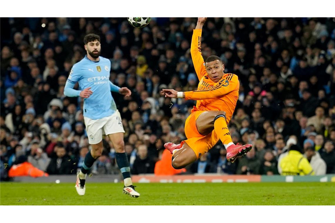 Guardiolas Wunderrechnung bei Real: "Ein Prozent" Auch auf Kylian Mbappé wird es besonders ankommen bei Real Madrid.