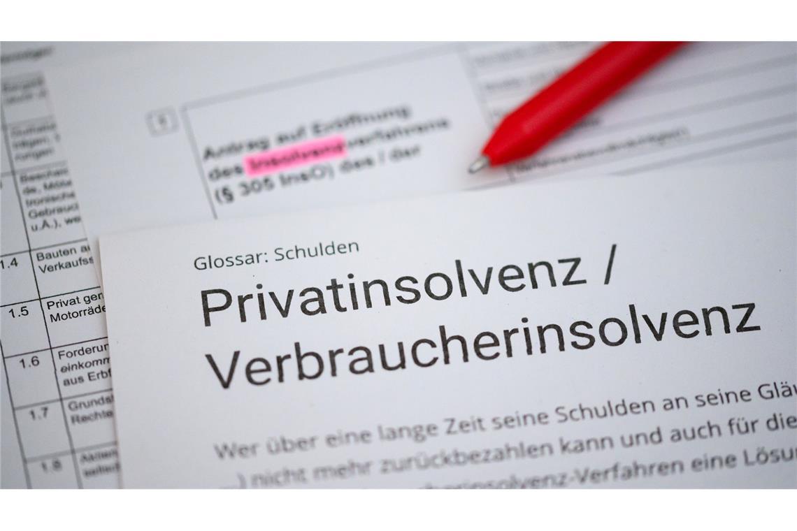 Auch bei den Verbraucherinsolvenzen sind die Zahlen deutlich gestiegen. (Symbolbild)