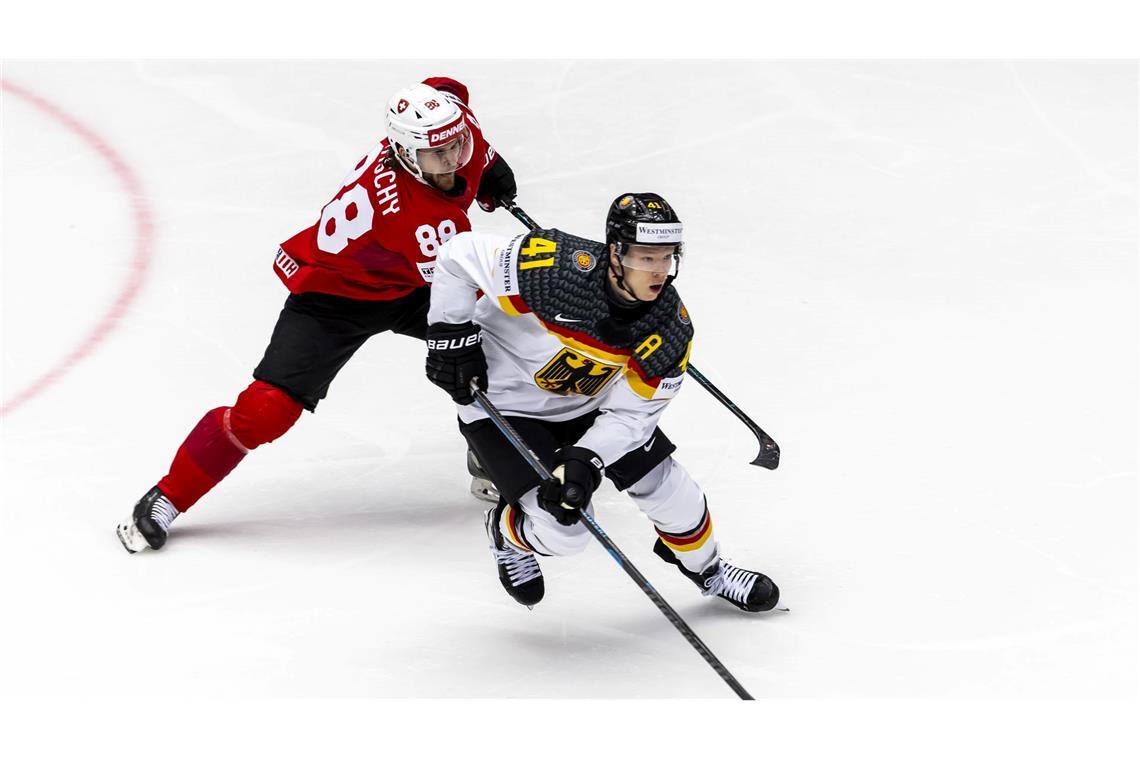 Ein Katastrophen-Drittel: Deutsches Debakel bei Eishockey-WM Auch Berlins Jonas Müller zeigte in der deutschen Defensive nicht sein bestes Spiel.