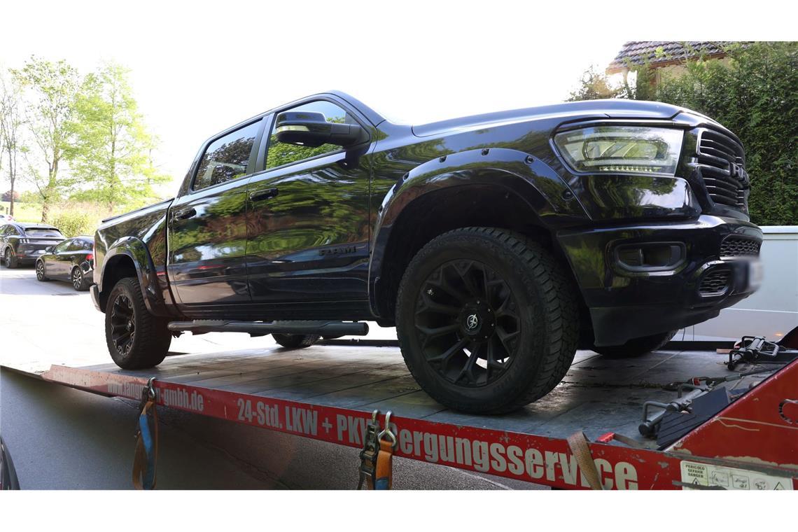 Auch dieses Auto wurde beschlagnahmt.