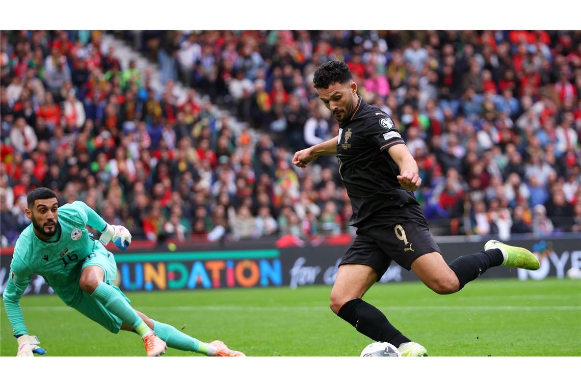 Auch Goncalo Ramos reihte sich in Portugals Torschützenliste ein.