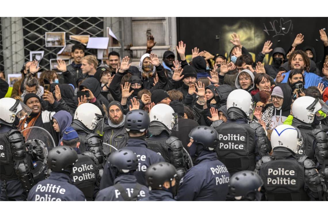 Auch in Belgien demonstrieren Menschen, wie hier in Brüssel.