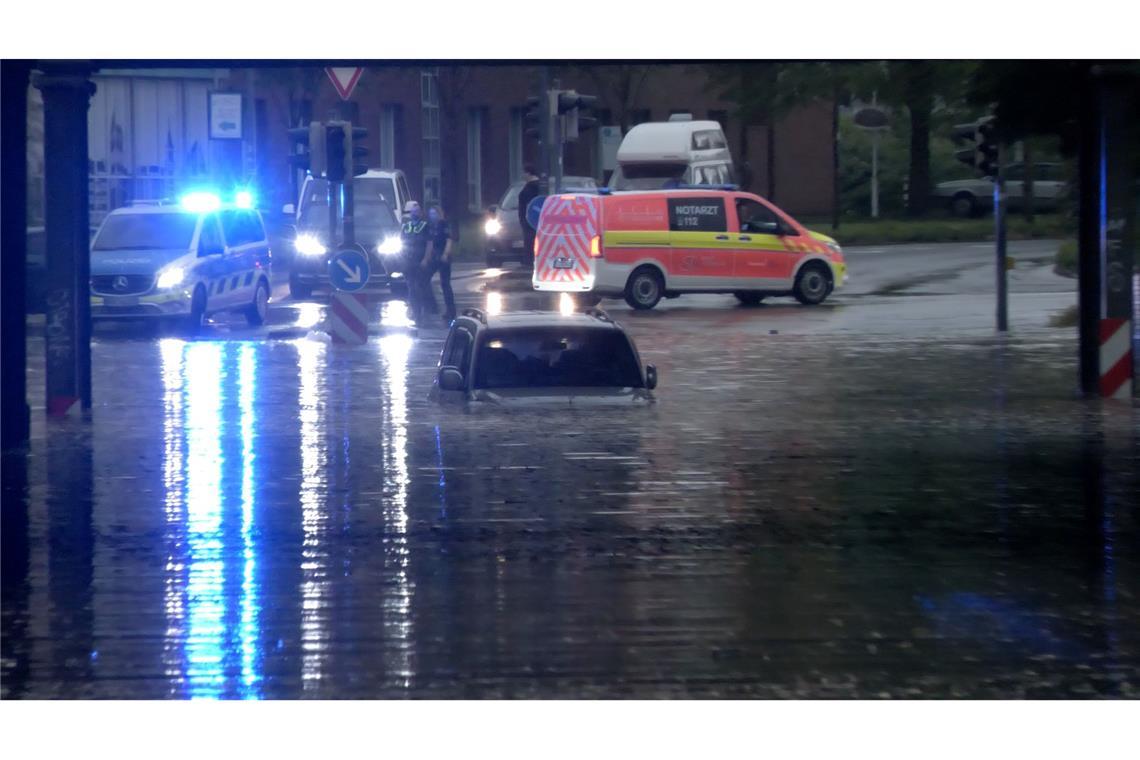 Auch in Rheine regnete es kräftig.