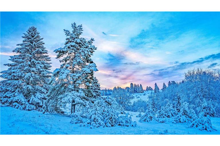 Auf dem Raichberg bei Albstadt liegt der Premiumwinterweg „Wintermärchen“.