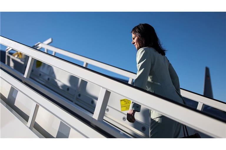 Auf den Weg in den Nahen Osten: Außenministerin Baerbock.